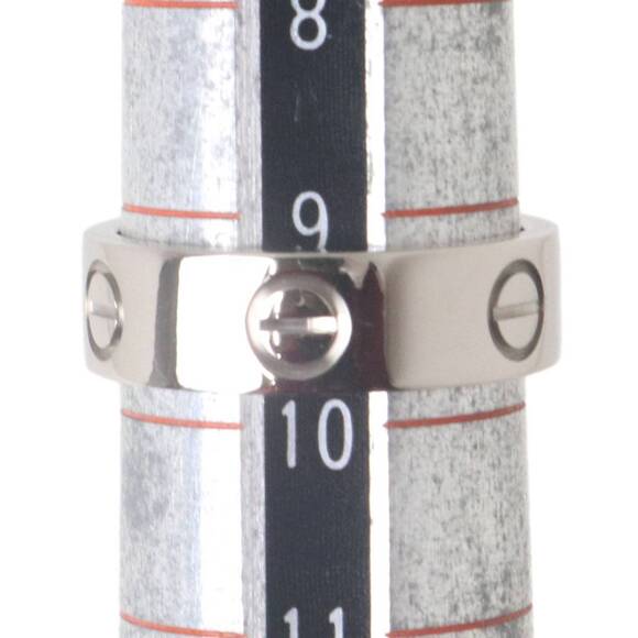 CARTIER 18k Silver Love Ring #50
